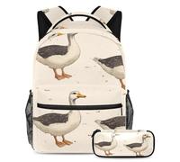 VAPOKF Indian Runner Ducks - Set di zaini per la scuola per adolescenti, ragazze, ragazzi, bambini, zaino con astuccio per scuola elementare secondaria, Multi, Taglia unica, Set di zaini per la scuola