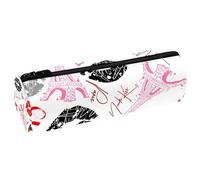 VAPOKF Kisses Paris - Astuccio per matite con Torre Eiffel, in pelle PU, organizer per cancelleria per studenti, per donne, ragazze, ragazzi, bambini, scuola e ufficio, Multi, 20x6.3x6.3 CM, Astuccio