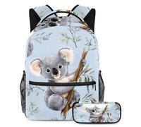VAPOKF Koala on Tree Branch, set di zaini per la scuola, per adolescenti, ragazze, ragazzi, bambini, zaino con astuccio per scuola elementare e secondaria