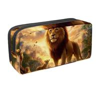 VAPOKF Lions World - Astuccio per penne e matite, cancelleria per adolescenti, ragazzi e ragazze, per scuola e ufficio, Multi, 2.3x8.2x3.9in/6x21x10cm, Organizer per borse