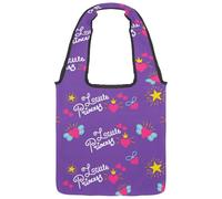 VAPOKF Little Princess Heart Wing Stars - Borsa a tracolla da donna, in tela, colorata, riutilizzabile, per scuola, lavoro, ufficio, viaggi, shopping, stile casual