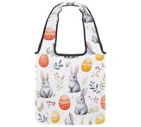VAPOKF Little Rabbits and Easter Eggs - Borsa a tracolla da donna, grande, riutilizzabile, per scuola, lavoro, ufficio, viaggi, shopping, stile casual