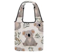 VAPOKF Lovely Koala Canvas Tote Bags Donne Borse a Spalla Borsa Grande Riutilizzabile Borsa a Tracolla per Scuola Lavoro Ufficio Viaggi Shopping Casual