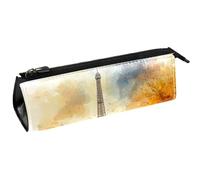 VAPOKF Lovers on the Paris - Astuccio per penne, cancelleria, matite, cosmetici, borsa compatta con cerniera