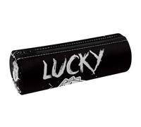 VAPOKF Lucky Winner - Astuccio a mano con scheletro di poker, in pelle PU, per penne, cancelleria per studenti, organizer per trucchi, per donne, ragazze, ragazzi, bambini, scuola e ufficio, Multi