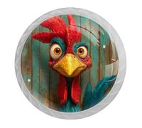 VAPOKF Manopole per armadietti a forma di gallo per cassettiera, armadio, maniglie bianche, per mobili da cucina, decorazione per la casa