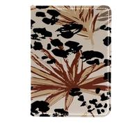 VAPOKF Monstera Leave Leopard Skins - Custodia per passaporto da viaggio, in pelle, 11,5 x 16,5 cm, Multi, 11.5x16.5cm/4.5x6.5 in, Vintage