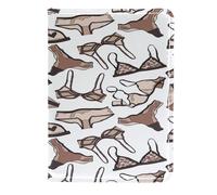 VAPOKF Mutandine e reggiseno modello porta passaporto portafoglio da viaggio in pelle custodia per carte di credito, 11,5 x 16,5 cm, Multi, 11.5x16.5cm/4.5x6.5 in, Vintage