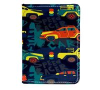 VAPOKF Pickup Trucks Car Passport Holder Travel Wallet Leather Card Case Cover, 11.5x16.5cm, Multi, 11.5x16.5cm/4.5x6.5 in, Vintage