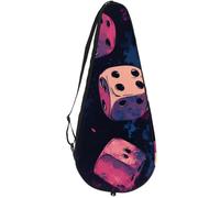 VAPOKF Pink Dices - Custodia per racchette da tennis, per racchette da tennis, può contenere fino a 2 racchette