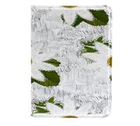 VAPOKF Pittura a olio Camomilla Bianco Porta Passaporto Viaggio Portafoglio In Pelle Custodia per Carte Cover 11.5x16.5cm, Multi, 11.5x16.5cm/4.5x6.5 in, Vintage