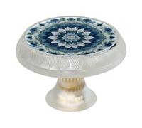 VAPOKF Pomelli rotondi trasparenti per armadietti, con motivo mandala, trasparenti, rotondi, con viti, per mobili da cucina e camera da letto, confezione da 4