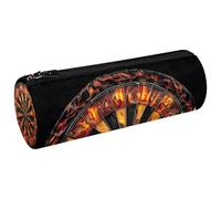 VAPOKF Red Fire Dart Board Astuccio in tela per penne e matite, portamonete, trousse per trucchi per studenti, cancelleria, scuola, ufficio, Multi, 20x6.3cm/7.9x2.5in, Astucci per matite