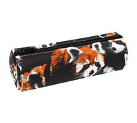VAPOKF Red Pandas - Astuccio in pelle per penne, matite, monete, cosmetici, cosmetici, cancelleria per studenti, scuola, ufficio, Multi, 20x6.3cm/7.9x2.5in, Astuccio per matite