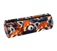 VAPOKF Red Pandas - Astuccio in pelle per penne, matite, monete, cosmetici, cosmetici, cancelleria per studenti, scuola, ufficio, Multi, 20x6.3cm/7.9x2.5in, Astuccio per matite