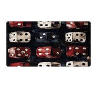 VAPOKF Row of Dices - Tappeto da cucina antiscivolo, lavabile, assorbente, per cucina, corridoio, lavanderia