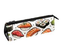 VAPOKF Salmone e pesce Roe Sushi Rolls Pen Bag Cancelleria Sacchetto Matita Sacchetto Cosmetico Sacchetto Sacchetto Compatto Cerniera Bag