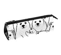 VAPOKF Senza cuciture Polar Bears Pen Bag Stationery Pouch Pencil Bag Cosmetic Pouch Bag Compact Zipper Bag