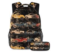 VAPOKF Set di zaini colorati per adolescenti, ragazze, ragazzi, bambini, zaino per libri e studenti, zaino con astuccio per scuola primaria secondaria, Multi, Taglia unica, Set di zaini per la scuola