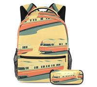 VAPOKF Set di zaini per la scuola ad alta velocità per adolescenti, ragazze, ragazzi, bambini, zaino per studenti con astuccio per scuola primaria secondaria, Multi, Taglia unica, Set di zaini per la