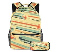 VAPOKF Set di zaini per la scuola ad alta velocità per adolescenti, ragazze, ragazzi, bambini, zaino per studenti con astuccio per scuola primaria secondaria, Multi, Taglia unica, Set di zaini per la