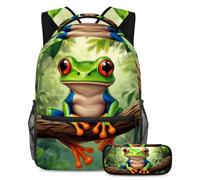 VAPOKF Set di zaini per la scuola con albero su un ramo grande, per adolescenti, ragazze, ragazzi, bambini, zaino per studenti con astuccio per scuola primaria secondaria