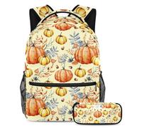 VAPOKF Set di zaini per la scuola del Ringraziamento Harvest Pumpkin per adolescenti, ragazze, ragazzi, bambini, zaino per libri per studenti, zaino con astuccio per scuola primaria secondaria, Multi,