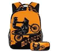 VAPOKF Set di zaini per la scuola per ragazzi e ragazze, con astuccio per studenti, con astuccio, per scuola elementare, secondaria, scuola superiore, Multi, Taglia unica, Set di zaini per la scuola