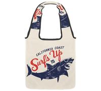 VAPOKF Shark Killer Attack - Borsa a tracolla da donna, in tela, grande, riutilizzabile, per scuola, lavoro, ufficio, viaggi, shopping, stile casual