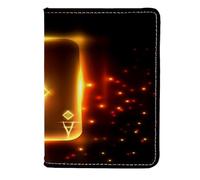 VAPOKF Shiny Ace of Diamonds Poker Card Passaporto Portafoglio da viaggio in pelle custodia per carte di credito, 11,5 x 16,5 cm, Multi, 11.5x16.5cm/4.5x6.5 in, Vintage