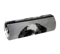VAPOKF Simpatico astuccio con stampa di cucciolo di cane Shih Tzu, astuccio in pelle PU per penne e cancelleria per studenti, astuccio per trucchi, per donne, ragazze, ragazzi, bambini, scuola e