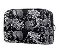 VAPOKF Sleeping Little Fox - Trousse per cosmetici, da donna, per articoli da toeletta da viaggio, grande, pratica borsa organizer con cerniera, Multicolore 7, 18.5x7.5x13cm/7.3x3x5.1in, Beauty Case