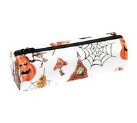 VAPOKF Spooky Castle Dead Tree Spiderweb - Astuccio in pelle per penne, matite, portamonete, cosmetici, per studenti, cancelleria, scuola, ufficio, Multi, 20x6.3cm/7.9x2.5in, Astuccio per matite