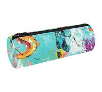 VAPOKF Stella marina Cavalluccio marino Pesce Coralli Astuccio in Tela Penna Portamatite Portamonete Cosmetici Borsa per il trucco per Studenti Cancelleria Scuola