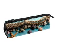 VAPOKF Stella Marina Conchiglie Pietre Marine Corda Penna Sacchetto Cancelleria Sacchetto Matita Sacchetto Cosmetico Sacchetto Sacchetto Compatto Cerniera Bag