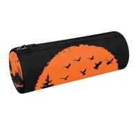 VAPOKF Sunset Country Farm Animals Canvas Pen Pencil Case Coin Purse Cosmetic Makeup Bag per studenti Cancelleria Scuola Ufficio Storage