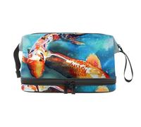 VAPOKF Sweet Donut Spill - Trousse per cosmetici colorata blu per donne e ragazze, trousse da viaggio per trucchi, pratica borsa organizer con scomparto per pennelli, Multicolore 6., 27x15x14 cm