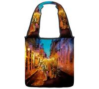 VAPOKF Tiger Walking in Night Street - Borsa a tracolla da donna, grande, riutilizzabile, per scuola, lavoro, ufficio, viaggi, shopping, stile casual