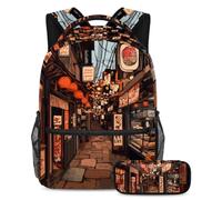 VAPOKF Tokyo - Set di zaini per la scuola per adolescenti, ragazze, ragazzi, bambini, zaino con astuccio per scuola elementare e secondaria