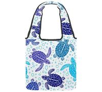 VAPOKF Tortoise under Water World, borsa a tracolla da donna, grande, riutilizzabile, borsa a tracolla per scuola, lavoro, ufficio, viaggi, shopping, stile casual