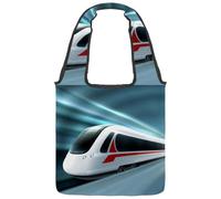 VAPOKF Train in Tunnel, borsa a tracolla da donna, grande, riutilizzabile, borsa a tracolla per scuola, lavoro, ufficio, viaggi, shopping, casual