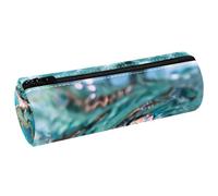 VAPOKF Turtle in The Sea - Astuccio in pelle per penne, matite, monete, cosmetici, articoli di cancelleria per studenti, scuola, ufficio, Multi, 20x6.3cm/7.9x2.5in, Astuccio per matite