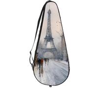 VAPOKF Winter Paris Tower - Custodia per racchette da tennis, per racchette da tennis, può contenere fino a 2 racchette