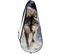 VAPOKF Wolves - Custodia per racchette da tennis, per racchette da tennis, può contenere fino a 2 racchette
