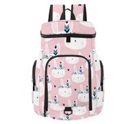 VAPOKF Zaino da basket, borsa sportiva con scomparto per palline e scarpe per calcio, calcio, pallavolo, nuoto, palestra, viaggi, graziosa ghirlanda bianca con coniglietto e tribù a forma di cuore