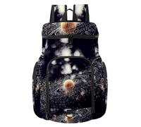 VAPOKF Zaino da basket, borsa sportiva con scomparto per palline e scarpe per calcio, calcio, pallavolo, nuoto, palestra, viaggi, gocce spray per palline da tennis, galassia