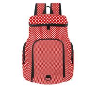 VAPOKF Zaino da basket, borsa sportiva con scomparto per palline e scarpe per calcio, calcio, pallavolo, nuoto, palestra, viaggi, fantastici pois rossi