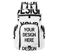 VAPOKF Zaino da basket, borsa sportiva con scomparto per palline e scarpe per calcio, calcio, pallavolo, nuoto, palestra, viaggi, poster personalizzato il tuo design QUI