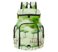 VAPOKF Zaino da basket, borsa sportiva con scomparto per palline e scarpe per calcio, calcio, pallavolo, nuoto, palestra, viaggi, scoiattolo carino e uccello nella foresta