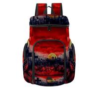 VAPOKF Zaino da basket, borsa sportiva con scomparto per palline e scarpe per calcio, calcio, pallavolo, nuoto, palestra, viaggi, horror zombie, mani fuori dal cimitero